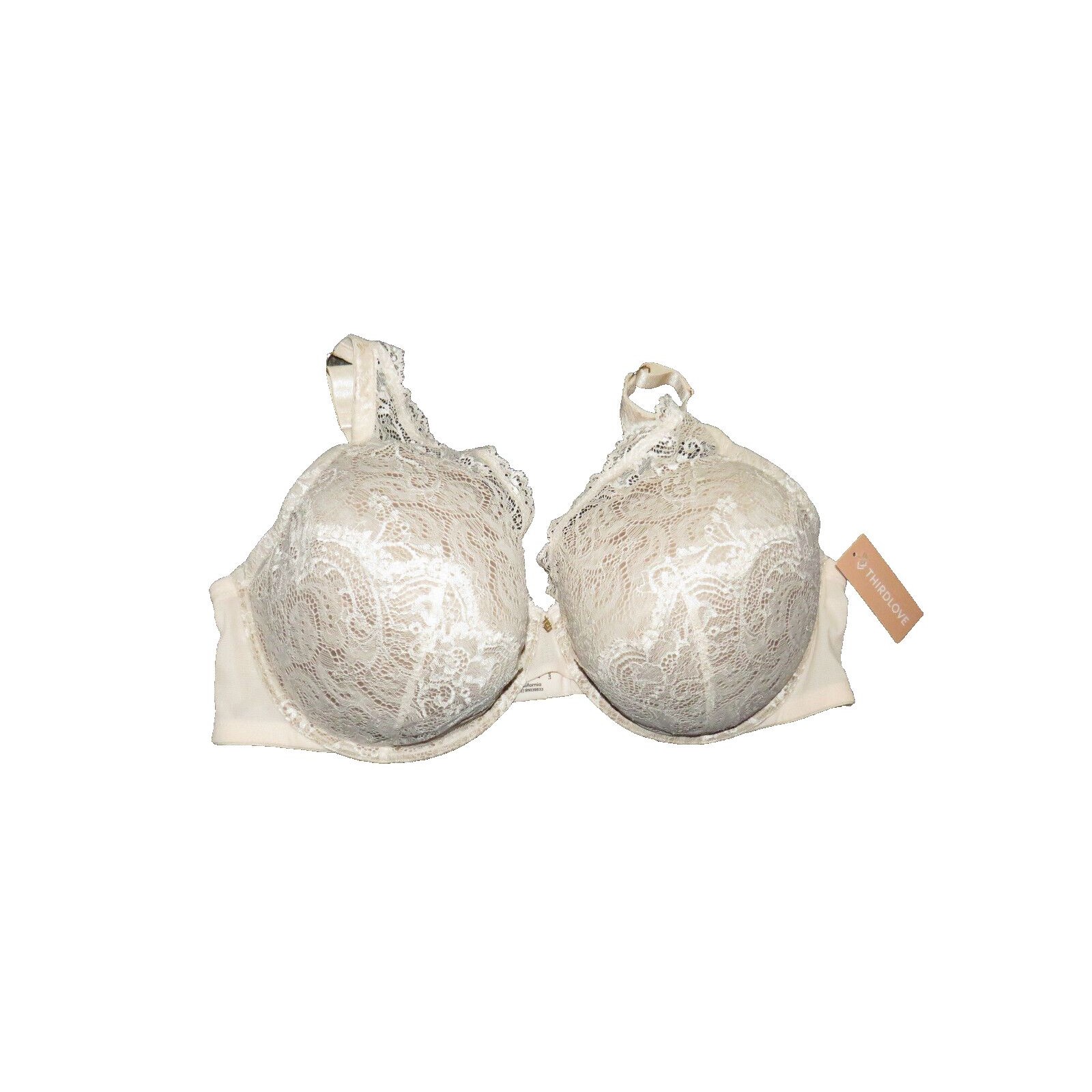 Thirdlove Soft Pink 24/7 Lace Contour Underwire Padded Plunge Bra Size 44d
